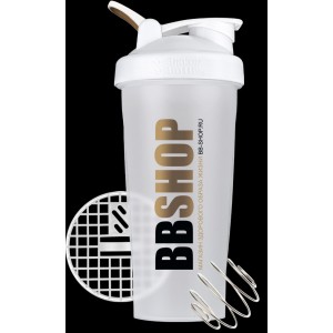 BBSHOP шейкер бело позолоченный с сеточкой и венчиком (600мл) BBSHOP шейкер бело позолоченный с сеточкой и венчиком (600мл)